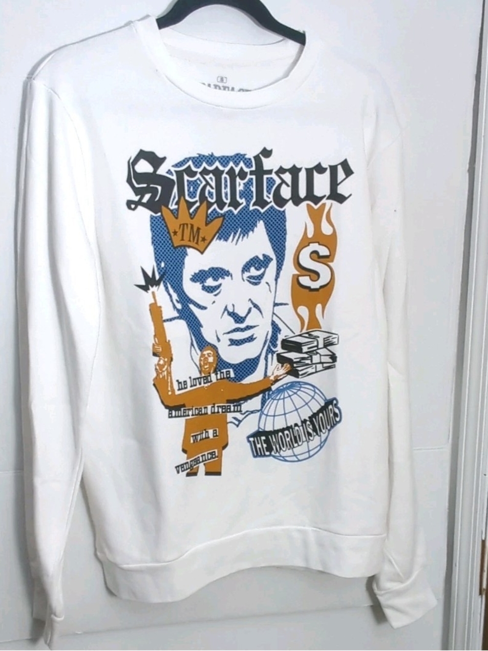 Scarface Graphic Crewneck Sweatshirt - White - Picture 2 of 4